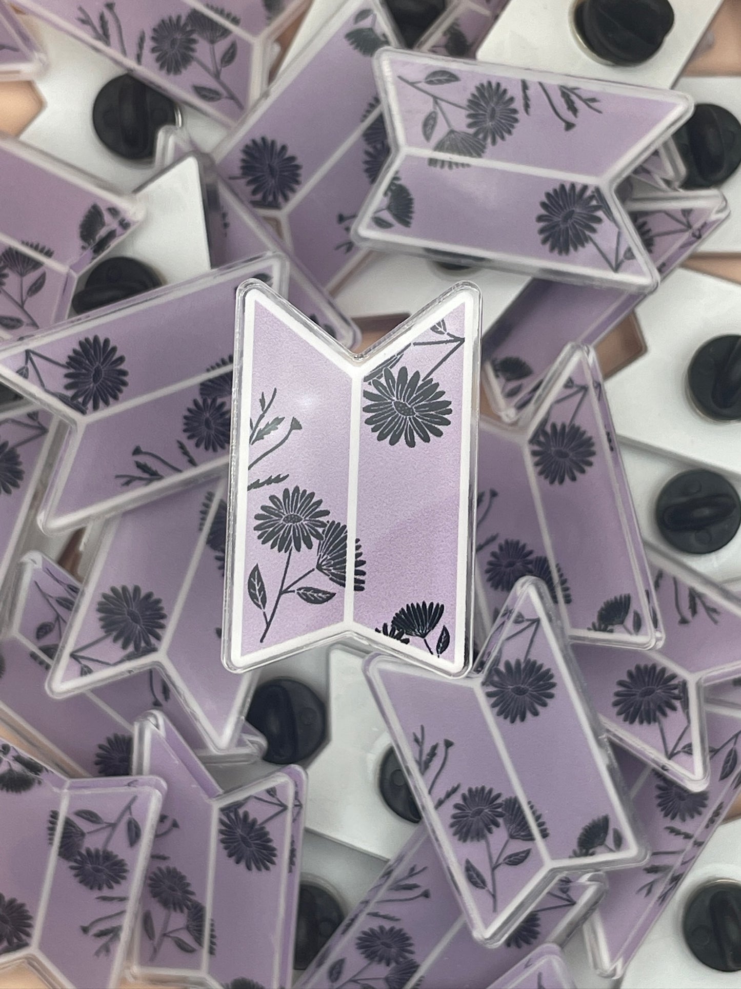 Flower Logo Pins