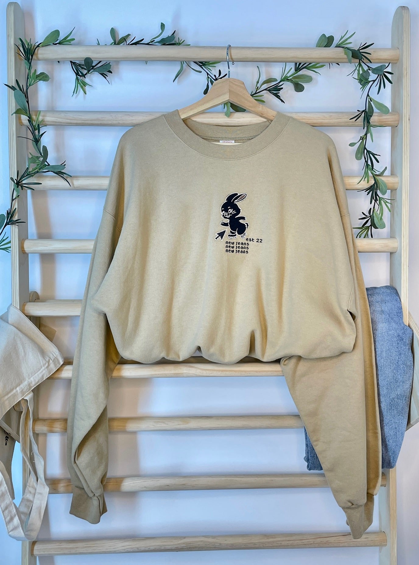 Bunny Skate Embroidered Sweater