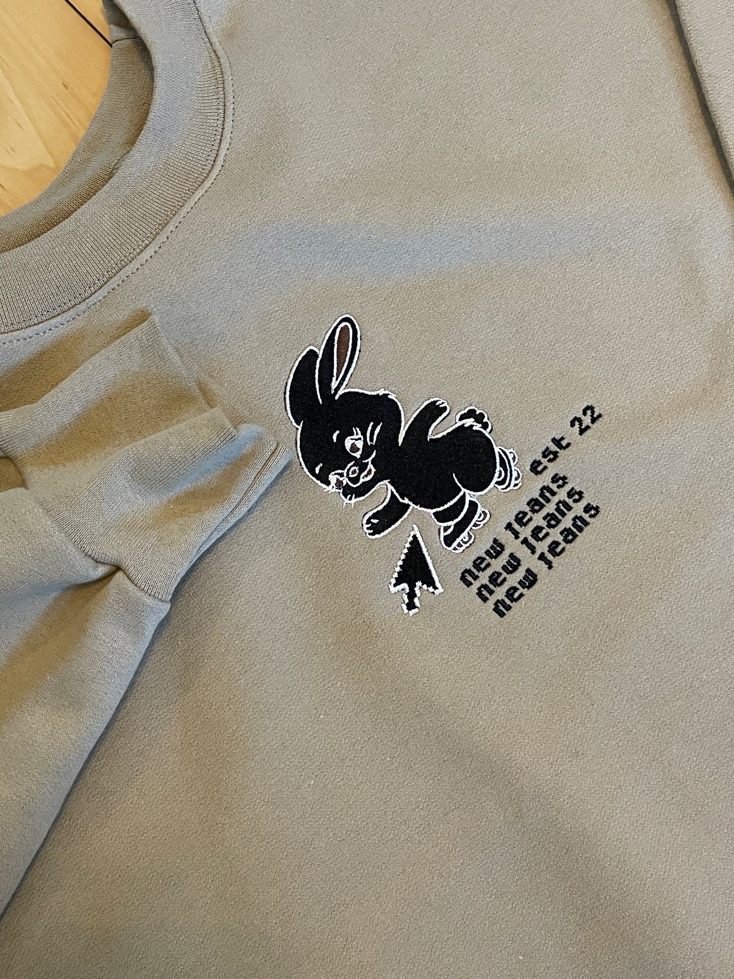 Bunny Skate Embroidered Sweater