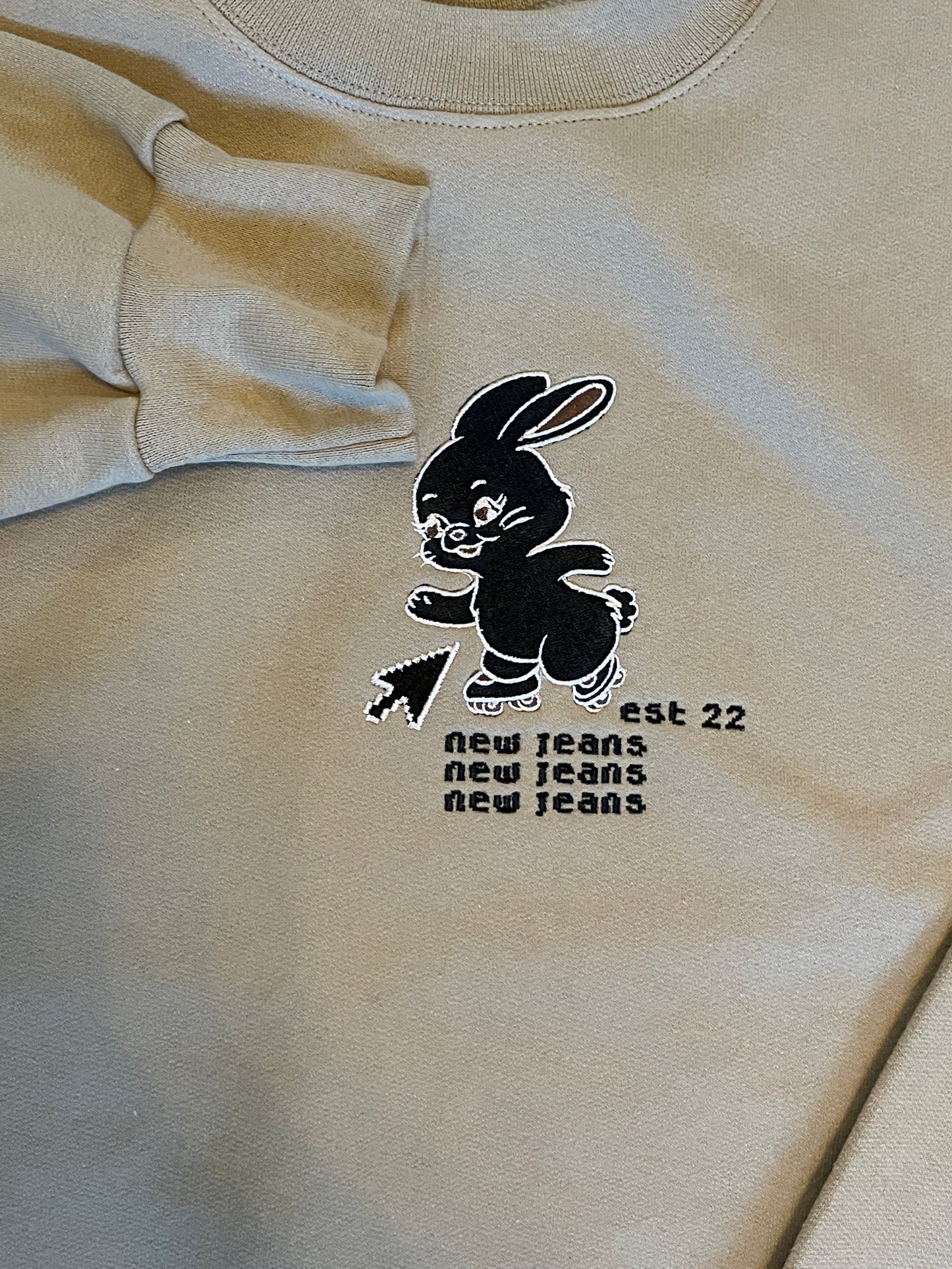 Bunny Skate Embroidered Sweater