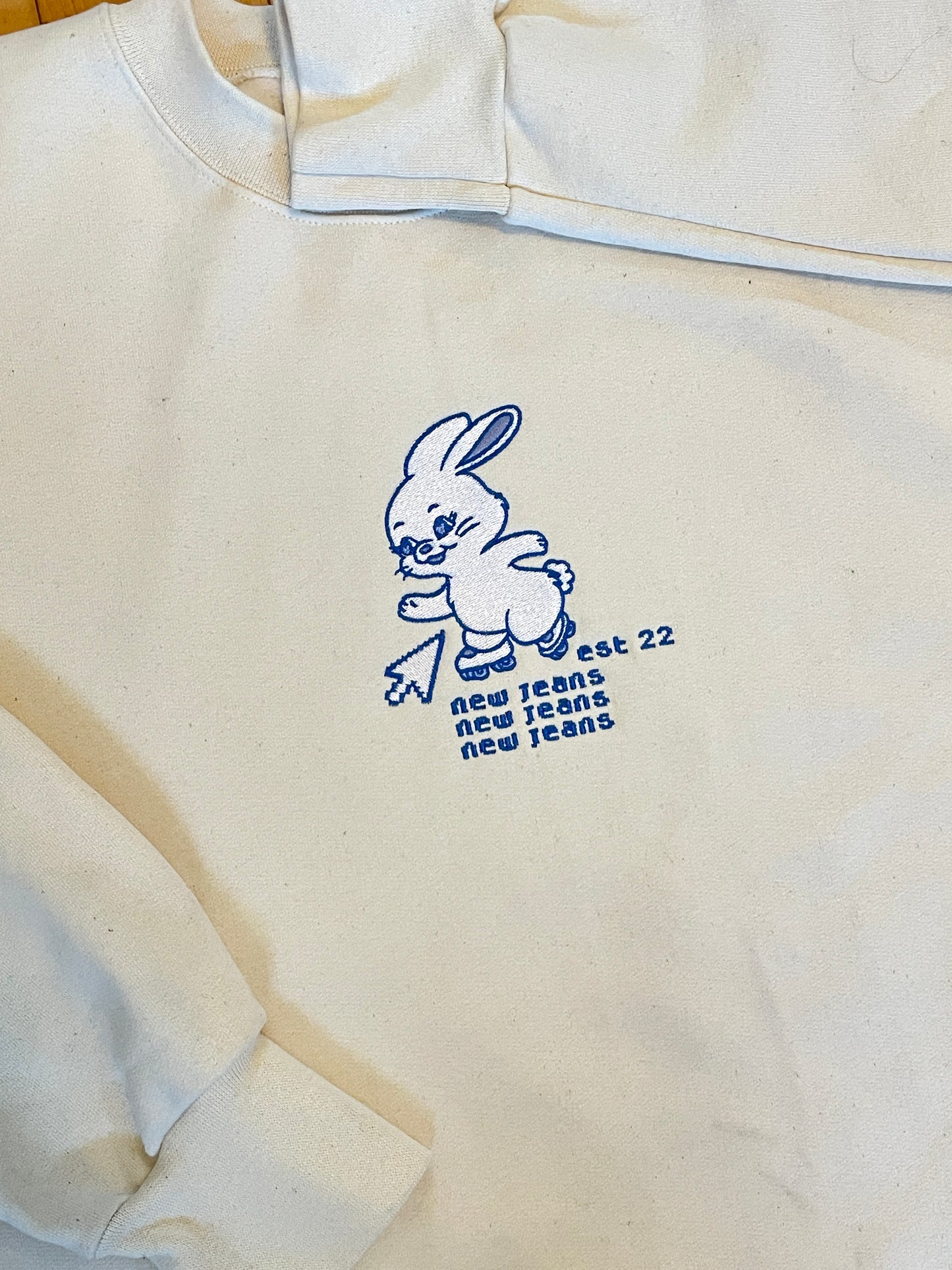 Bunny Skate Embroidered Sweater